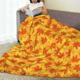 thumbnail image 6 of Pofeuu fall retro maple leaf Print Ultra-Soft Micro Fleece Blanket,for Bed Or Sofa,All Season Throw Blankets Flannel Blanket-60"x50", 6 of 7