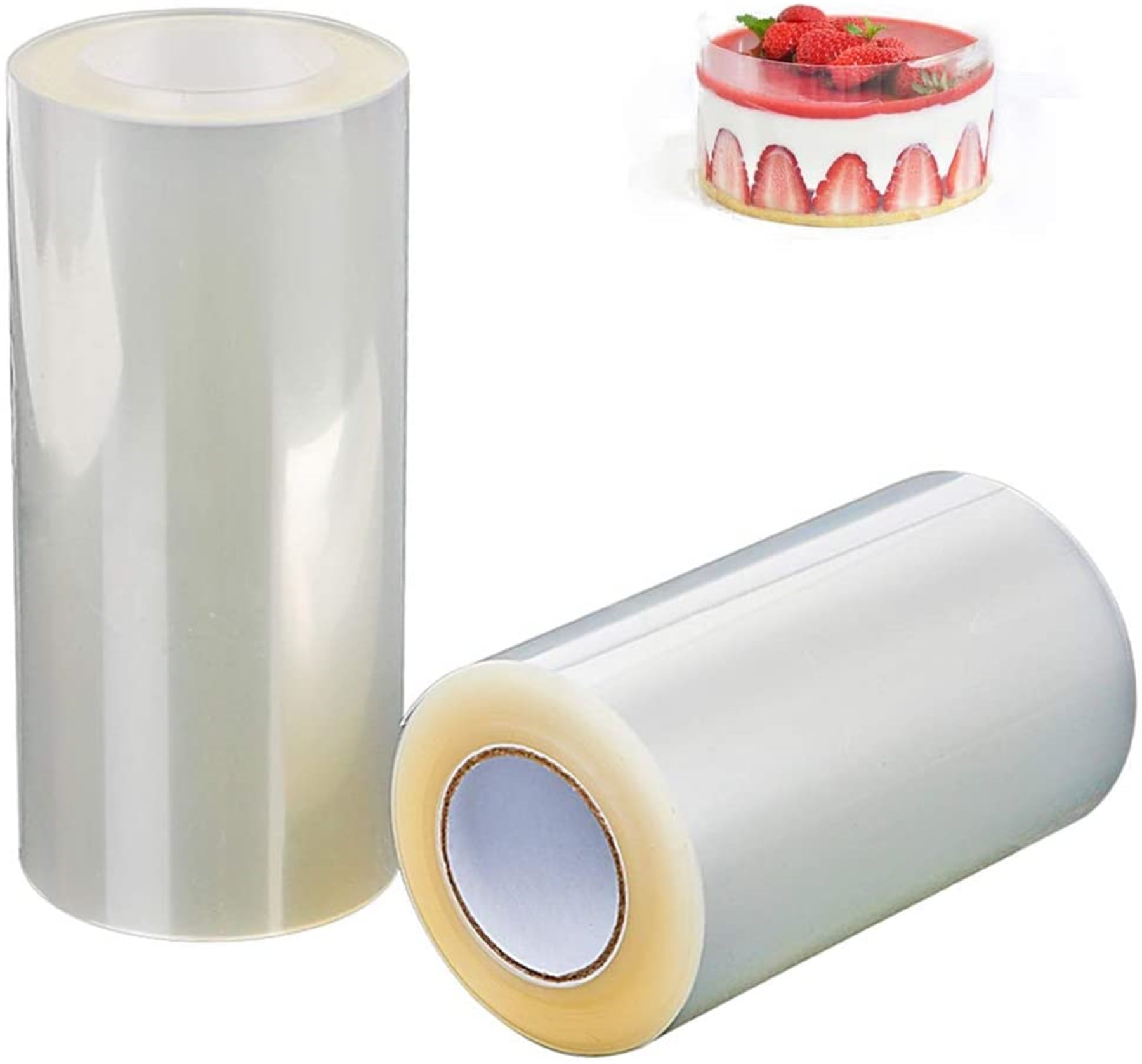 Cake Collars (2Packs) Acetate Rolls, Acetate Sheets,Clear Cake Strips