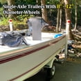 thumbnail image 6 of Kojem Pair of Two Single-Axle Trailer Fenders with Skirt Fits 8" 9" 10" 11" 12" Wheels Top Step Skirt Boat Polyethylene, 6 of 13
