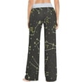 thumbnail image 4 of Women's Zodiac Sign Starry Night Pajama Pants, Casual Pajama Bottoms Lounge Pants Wide Leg, 4 of 7