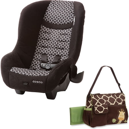 Cosco Scenera Next Convertible Car Seat and Baby Boom Giraffe Print Duffle Diaper Bag