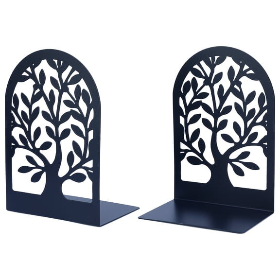 Unique Bargains Expandable Non-Skid Geometric Bookends With Compartments 2 Pcs Style A