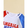 thumbnail image 4 of Wassery 4th of July Infant Boys Outfits 6 12 18 24 Months Newborn Baby Boys Independence Day Clothes Letter Print Contrast Color Short Sleeve T-Shirts Lightning Print Shorts 2Pcs Summer Clothing Set, 4 of 9