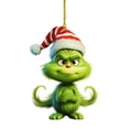 thumbnail image 1 of Grinch Christmas Decorations Horror Movie Theme Pendant,8cm Creative Xmas Flat Hanging Ornament Christmas Tree Pendants Craft Collection,Xmas Party Tree Decor,Birthday Gift For Boys Girls, 1 of 2