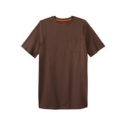 Boulder Creek By Kingsize Men's Big & Tall Heavyweight Longer-Length Pocket Crewneck T-Shirt