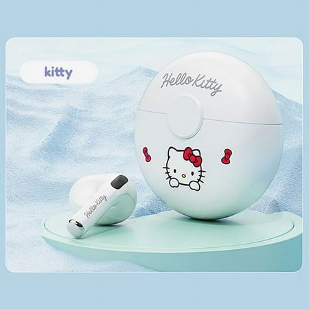 Sanrio Hello Kitty Bluetooth Earphones Kuromi Ture Wireless Headset Music Sport Touch Control Games Headphones Cinnamoroll Gifts