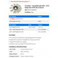 thumbnail image 2 of Fan Blade - Compatible with 2003 - 2010 Dodge Ram 3500 Cab & Chassis 2004 2005 2006 2007 2008 2009, 2 of 2