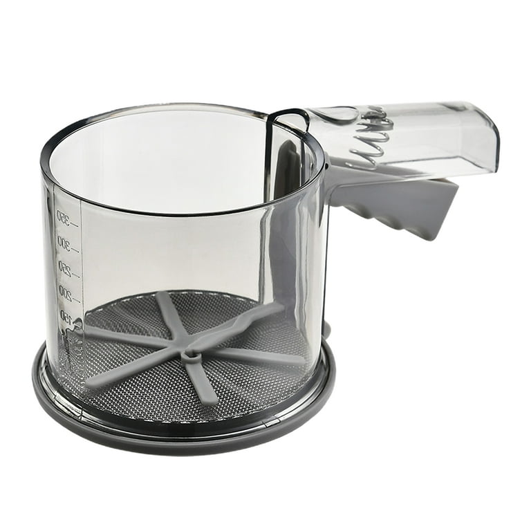 COOLL Flour Sifter Clear Scale Fan-shaped Rotary Blade Press Type