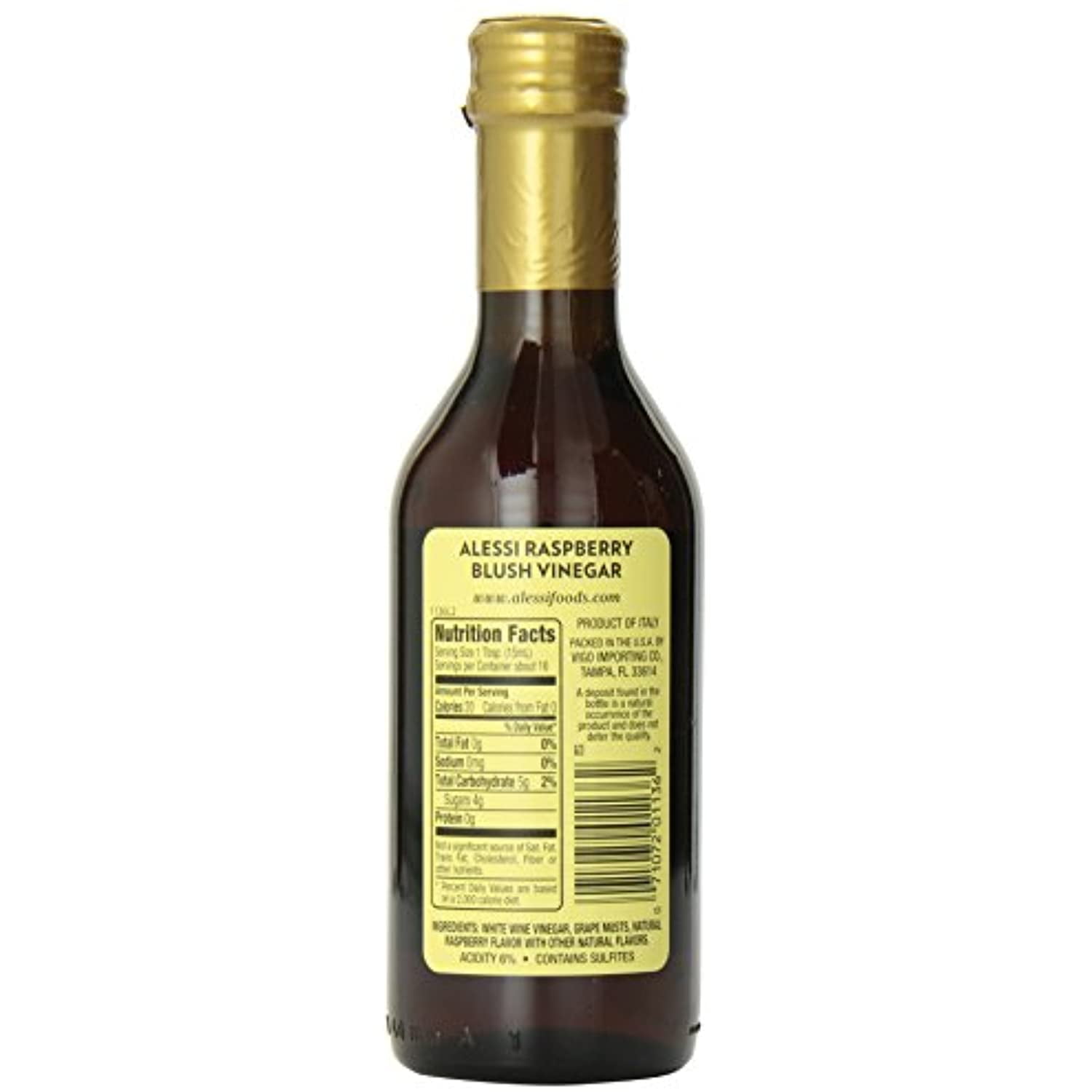 Alessi, White Balsamic Raspberry Vinegar, 8.50-Ounce (Pack Of 6)