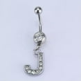 thumbnail image 5 of HOOUN Letters A-Z Charming Body Piercing Crystal Rhinestone Navel Belly Body Jewelry-T, 5 of 9