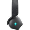 thumbnail image 3 of Alienware AW720H Dual-Mode Wireless Gaming Headset - Dolby Atmos Spatial Sound, Wireless 2.4 GHz, 3.5mm Connector Cable, In-line Controls, Integrated Microphone, Unidirectional - Dark Side of the Moon, 3 of 8