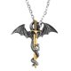 thumbnail image 1 of Sunny Punk Men Glow In The Dark Dragon Sword Pendant Chain Necklace, 1 of 5
