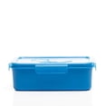 thumbnail image 5 of Polypropylene Chef Rectangular Containers With Lid Set Of 5 - Blue, 3000ml+ 2000ml+ 1000ml+ 650ml+ 350ml | Airtight Food Storage With 4 Side Clip Lock - Dishwasher Safe, Freezer Safe, Leakproof, 5 of 5
