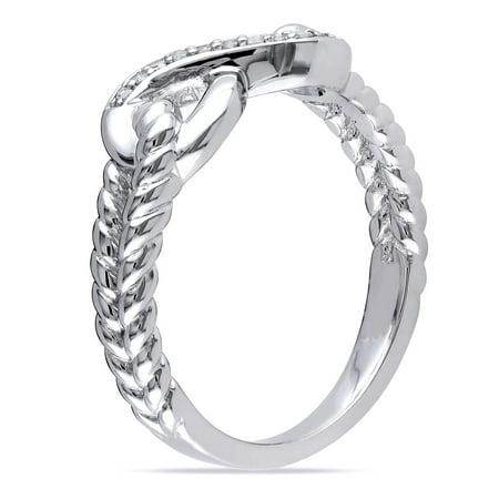 Miabella Women's Diamond Accent Infinity Ring in Sterling Silver