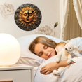 thumbnail image 4 of Wall Clock Decorative - Fantasy Sun Face Print 2D Vintage Wall Clocks Battery Operated Silent Non-Ticking for Bedroom, Living Room, Kitchen, Office, Classroom, 10 Inch, 4 of 7