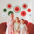 thumbnail image 3 of Ramadan & Eid Hanging Decoration (Set of 9 Watermelon Paper Fans), 3 of 4
