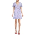thumbnail image 5 of Nine.Eight Women Flutter Sleeve Short Wrap Dress, 5 of 5