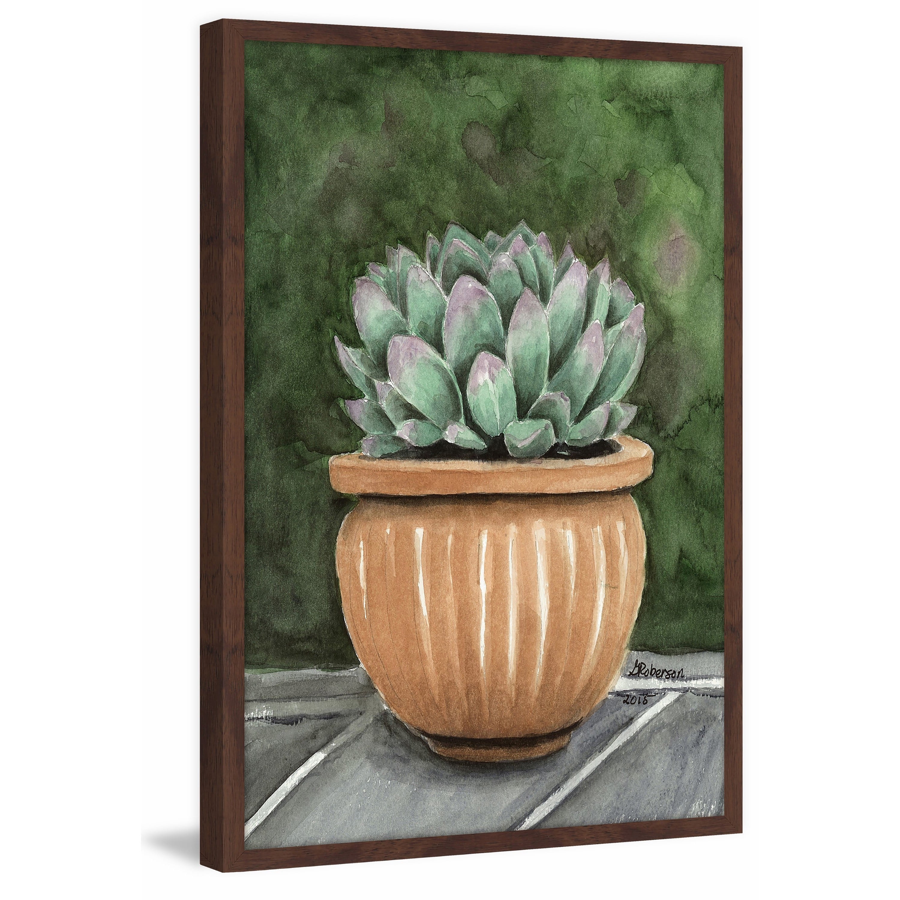 "Cactus on the Patio" Framed Painting Print