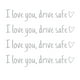 thumbnail image 1 of Adhesivo de Espejo Retrovisor Conduco con Seguridad Usted Pegatina de Espejo Retrovisor en Forma de Corazón Inglés, 1 of 1
