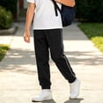 thumbnail image 6 of Falkdiz Cotton Pants for Boys Solid Color Joggers Pockets Pantalones Cargo Casual Relaxed fit Back to School Boys Trousers Elastic Waist, Black, Size: 4-5 Years, 6 of 8