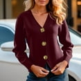 thumbnail image 2 of Veste pour Femmes, Chandail à Manches Longues Couleur Unie, Pulls pour Femmes, 2 of 8