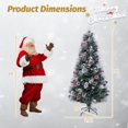thumbnail image 3 of Gymax 7 FT Flocked Christmas Tree Artificial Xmas Tree w/270 Branch Tips &Pine Needles, 3 of 10