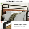 thumbnail image 2 of SHA CERLIN Light Brown King Size Metal Platform Bed Frame with Industrial Heavy Duty Headboard, 2 of 10
