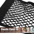 thumbnail image 5 of TITOUMI 2PCS Mesh Cargo Net with Tape Stickers, Elastic Car Storage Pocket, Wall Bag, Car Trunk, Black, 5 of 11