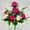 Pink, variant on Foopr Sympathy Silks Cemetery Gravesite Red Lilies With White Daisies And Red Roses (1) Bouquet