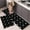 Black, variant on RKZDSR Kitchen Floor Mats: Kitchen Mat, 2pcs Kitchen Rugs, Cushioned Kitchen Mats For Floor, Non-Slip Standing Desk Mat, Waterproofing Kitchen Rug Set For Kitchen, Floor, Office