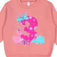 thumbnail image 3 of Inktastic Dinosaur Party-third Birthday Toddler Sweatshirt, 3 of 4