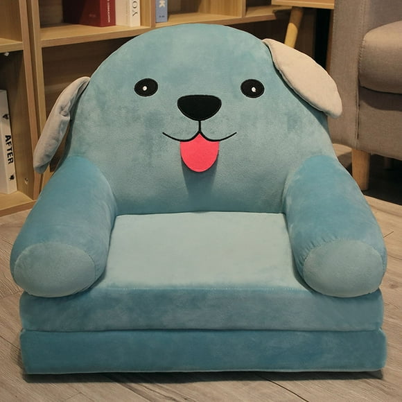 Huhuzaio Seat Cushion Plush Foldable Kids Sofa Backrest Armchair 2 In 1 Foldable Children Sofa Cute Cartoon Lazy Sofa Children Flip Open Sofa Bed For Living Room Bedroom Liner Filler