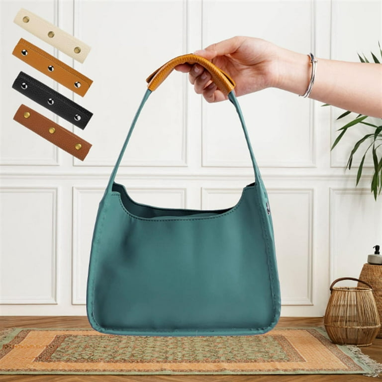2Pcs Handbag Handle Leather Bag Wrap Covers Replacement Handle Protectors  Purse Strap Cover Handle Grip Suitcase Travel Bag Orange 