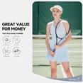 thumbnail image 5 of Women's V-Neck Tank Top with Built-in Bra - Fitted Long Cami Casual Basic Sleeveless Shirt for Layering or Workout Blue L, 5 of 6