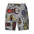 thumbnail image 4 of Lsque Mens Swim Trunks Bright Insects Pattern - Bathing Suit Compression Liner - Beach Swim Shorts Swimwear - (S-3XL) - Stretch Quick Dry -XX-Large, 4 of 9
