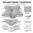 thumbnail image 4 of Almohada Cervical Ergonómica de Espuma Viscoelástica, Diseño Multizona con Doble Altura para Dolor de Cuello, Dormir de Lado/Boca Arriba/Abajo, Funda Lavable, Gris, 4 of 7
