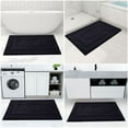 thumbnail image 6 of Smiry Microfiber Bathroom Rugs, 16"x24" Soft and Absorbent Bath Rugs, Non-Slip Machine Wash bath mats, Black, 6 of 6