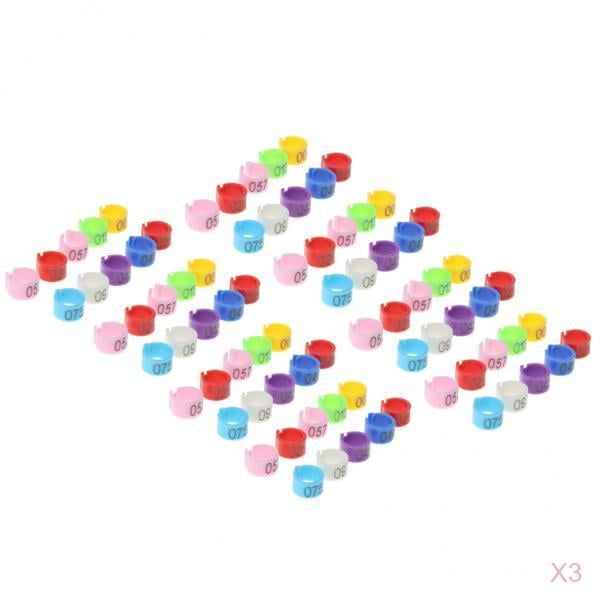 150Pc Chicken Hen Aves de Corral Clip Anillos para Dove Bird Polluelos Loro Sunnimix Anillos De Pata De Loro Pájaro Loro
