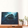 thumbnail image 4 of Balery Undersea Shark Pattern Canvas Decorative Picture – 30x40in Premium Wall Art, Modern Canvas Print for Home Decor（Horizontal）, 4 of 6
