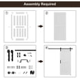 thumbnail image 5 of 36''x84'' White Primed Paintable Sliding Barn Door – Solid Manufactured Wood, Closet & Pantry Interior Door with Complete Installation Hardware Kit, 5 of 6