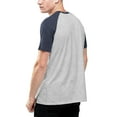 thumbnail image 2 of Ma Croix Mens CONTRAST RAGLAN SHORT SLEEVE T Shirts Short Sleeve Baseball Jersey Casual Sport Tee, 2 of 6