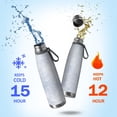 thumbnail image 2 of 29oz Insulated Water Bottle with Tea Infuser, Stainless Steel Travel Mug, Ice Frozen Print, 2 of 6