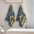 thumbnail image 4 of 2-Piece Polyester cotton Towel Set Absorbent Truck and Roadblock Yellow Hand Towel Bath Towel Soft and Comfortable Machine Wash 28.3x14.4, 4 of 7