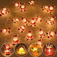 thumbnail image 2 of Guirnalda de Papá Noel, muñeco de nieve, luces, decoraciones navideñas para el hogar, adorno para árbol de Navidad 2022, regalos de decoración de Navidad Noel, Año Nuevo 2023, 2 of 5