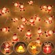thumbnail image 2 of Guirnalda de Papá Noel, muñeco de nieve, luces, decoraciones navideñas para el hogar, adorno para árbol de Navidad 2022, regalos de decoración de Navidad Noel, Año Nuevo 2023, 2 of 5