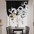 thumbnail image 3 of Black White Octopus Balloon Curtains 63 Inch Length for Living Room/Bedroom, Coastal Ocean Animals Nautical Rod Pocket Privacy Door Curtains Decorative Tie Up Shade for Window 52"x63", 3 of 8