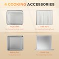 thumbnail image 3 of Air Fryer, Convection Toaster Oven, 21QT 7-In-1 Convection Oven Countertop, Warm, Broil, Toast, Bake and Air Fry, 4 Accessories Included, 1800W, Stainless Steel Finish, 3 of 9