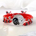 thumbnail image 4 of Pulseras trenzadas de dragón Tai Chi Yin Yang para parejas, pulseras rojas, negras y blancas, brazaletes para amantes a juego, joyería de amistad hecha a mano, 4 of 5