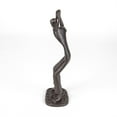 thumbnail image 4 of Danya B Golfer Sculpture Statue Cast Iron, Dark Brown, 4 of 5
