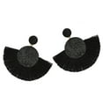 thumbnail image 1 of Trayknick Bohemia Femmes Forme de Fan Pompon Strass Incrusté Oreille Stud Boucles d'Oreilles Bijoux Cadeau, 1 of 13
